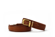 Laden Sie das Bild in den Galerie-Viewer, Halsband "Klassik Soft" Mini cognac