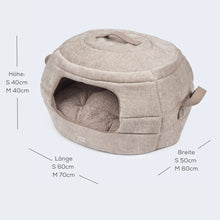 Laden Sie das Bild in den Galerie-Viewer, Hundehöhle und Hundebett Alpin beige M
