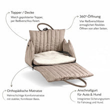 Laden Sie das Bild in den Galerie-Viewer, Hundetragetasche Donna Sandbeige