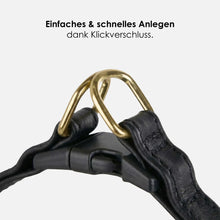 Laden Sie das Bild in den Galerie-Viewer, Step-In Leder Geschirr Pico für kleine Hunde schwarz