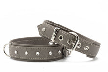 Laden Sie das Bild in den Galerie-Viewer, Halsband Old English mit Stein old grey
