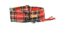 Laden Sie das Bild in den Galerie-Viewer, Stoffhalsband  Schottenstyle